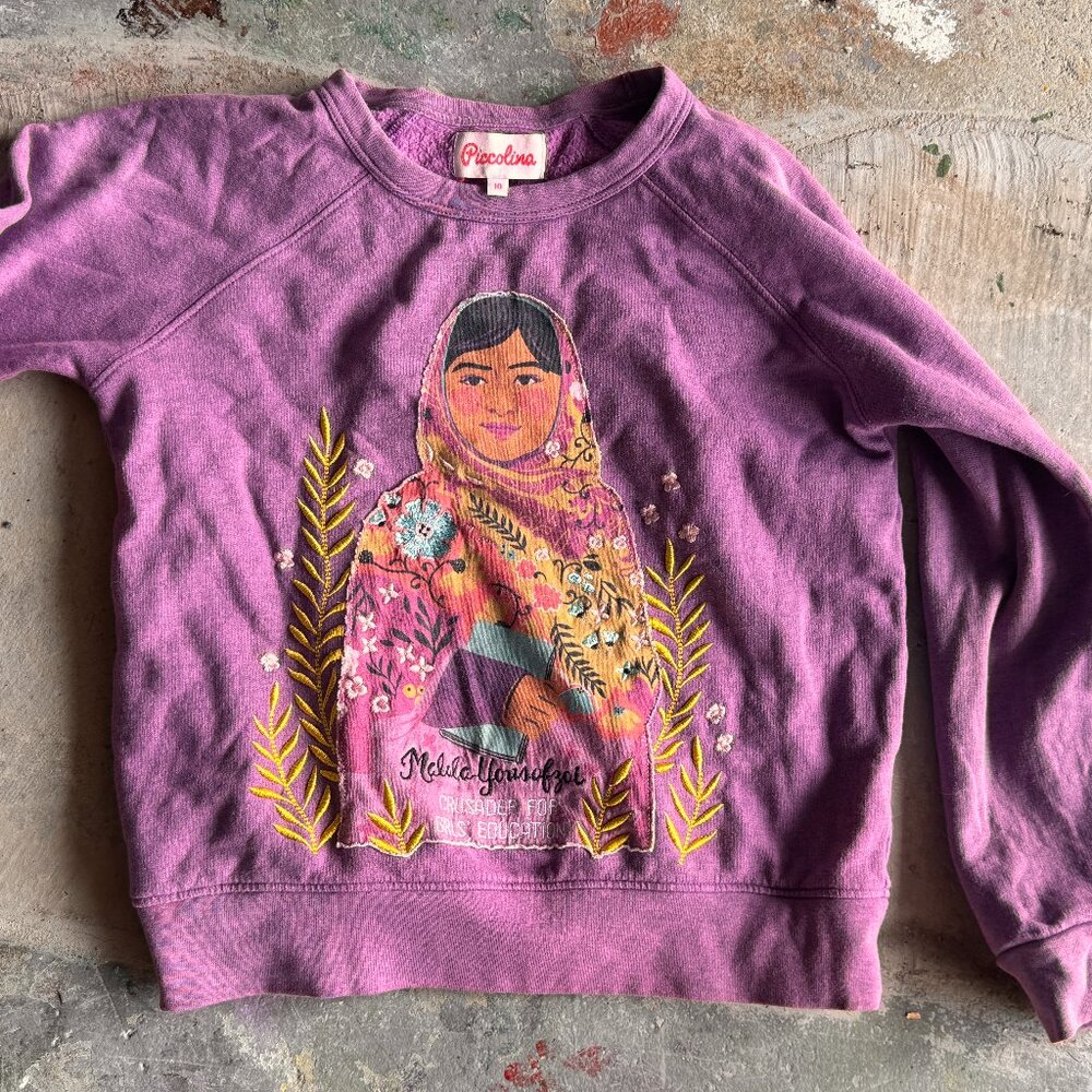 Trailblazer Series- Malala Piccolina Sweatshirt with Crew Neck Size 10